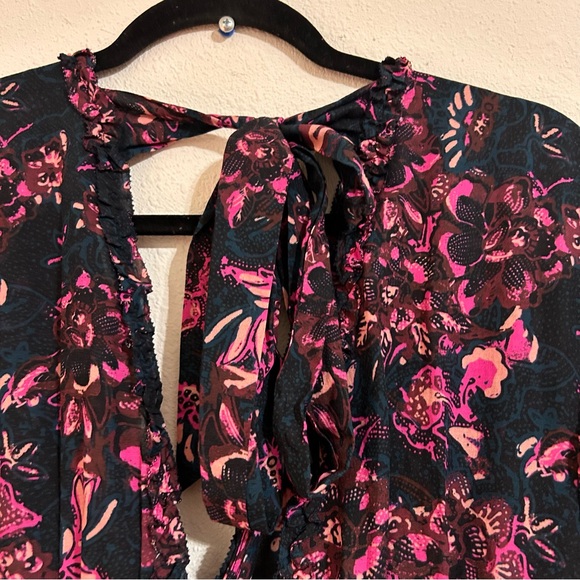 Ulla Johnson Amora Tie Back Floral Ruffle Midi Dress 6 - Picture 11 of 16